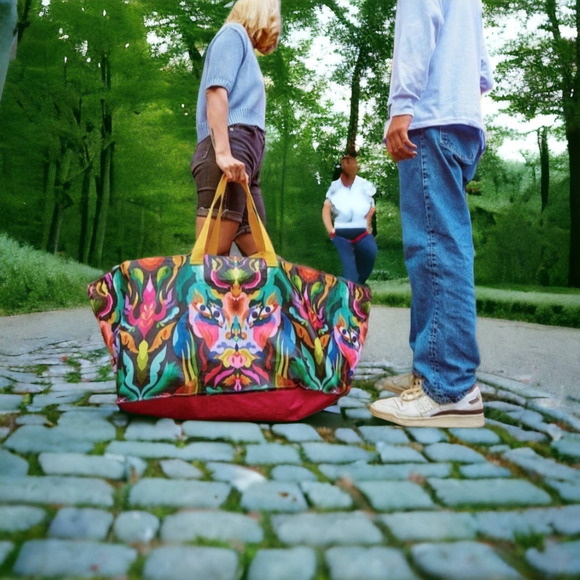 IKEA-ÖMSESIDIG Limited Edition Vibrant Multi Color XL Everything Shopping Bag - Picture 6 of 11